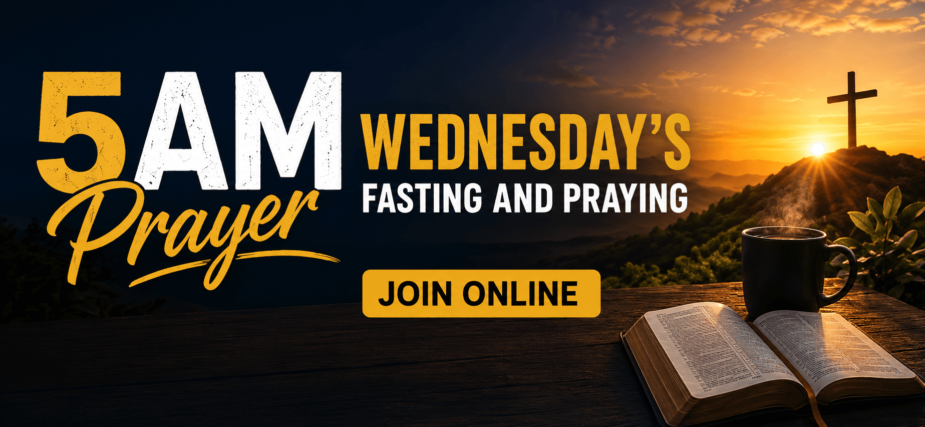 5AM Prayer – Wednesday’s Fasting and Praying — event flyer