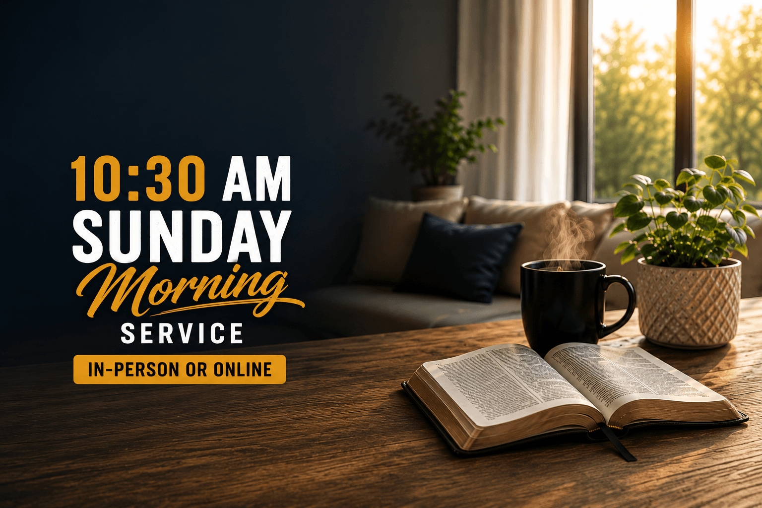 10:30 AM Sunday Morning Worship Service — event flyer